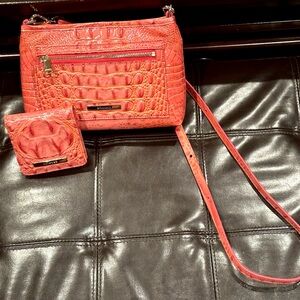 Brahmin Vida Coral Crossbody Bag and Wallet